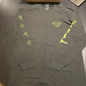 Diamond Supply Co. Black and Yellow Graphic Crewneck Sweater